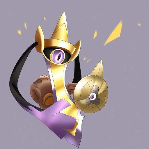 Illustration of Aegislash, pokemon in the style of Nonbire