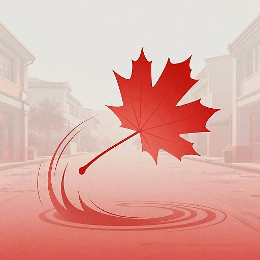 Stylized Whirling Maple Seeds Silhouettes