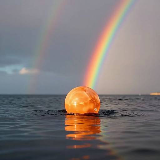 Inverted Sun Rolling Over Ocean