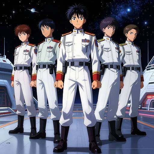 Futuristic Anime Space Force Uniforms