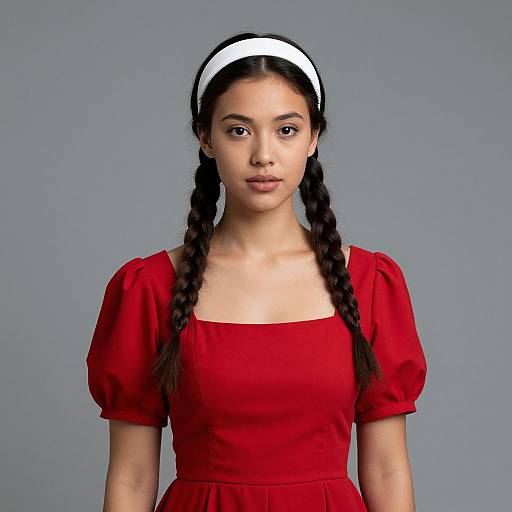 Renaissance Woman in Red Dress