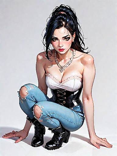 Stylish Woman in Casual Chic Outfit