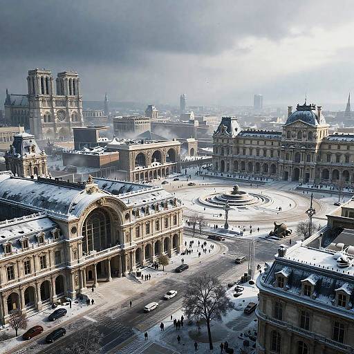 Futuristic Frozen Paris 2077