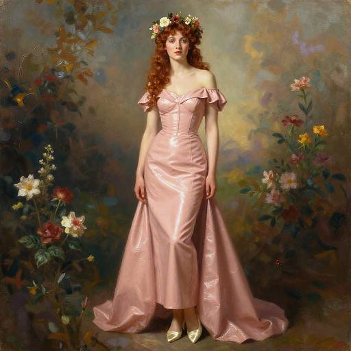 Painterly Romantic Muse in Vintage Gown