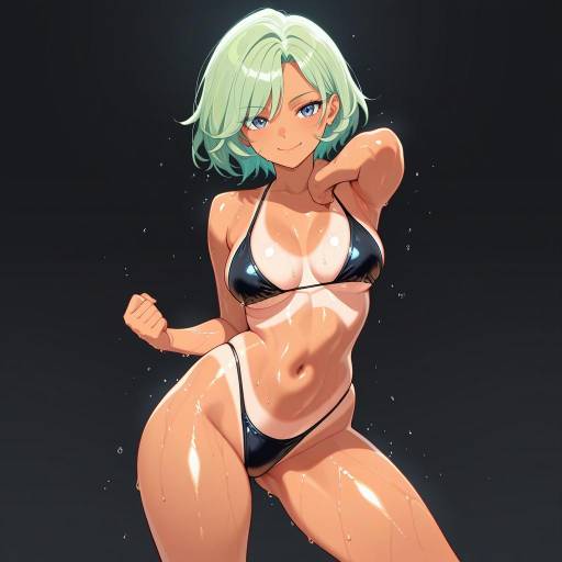 Graceful Cowgirl with Electric Green Eyes Graceful Cowgirl with Electric Green Eyes