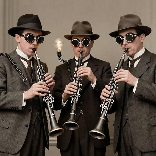 1920s Dada Musicians with Electric Clarinet
