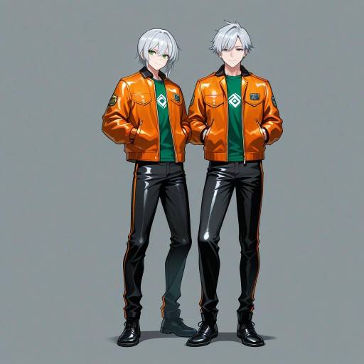 Twin Brothers in Stylish Attire Twin Brothers in Stylish Attire