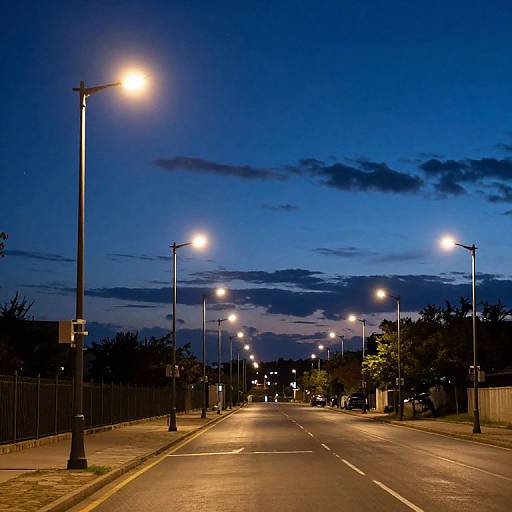 Moonlit Urban Twilight Landscape