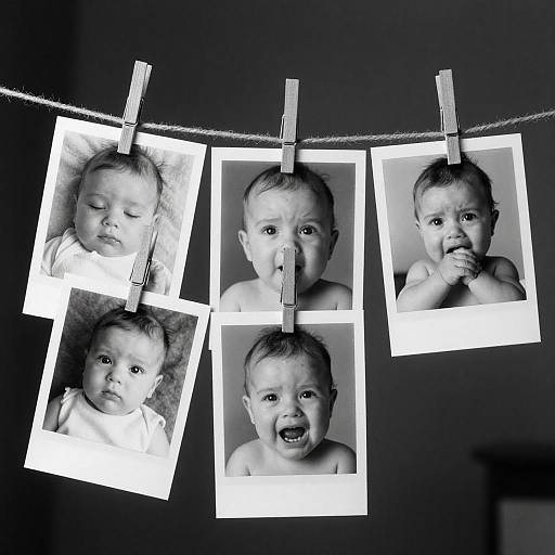 Baby Expressions in Black-and-White Photography