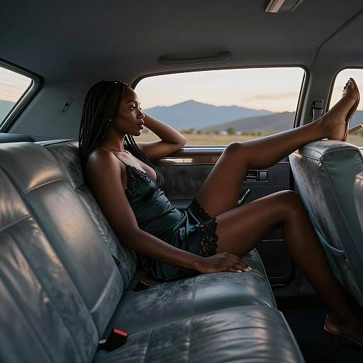 Elegant Evening in an Old Town Car