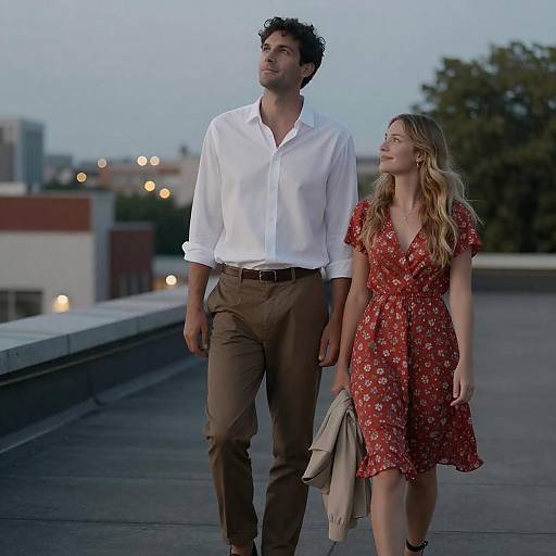 Romantic Rooftop Evening in the City