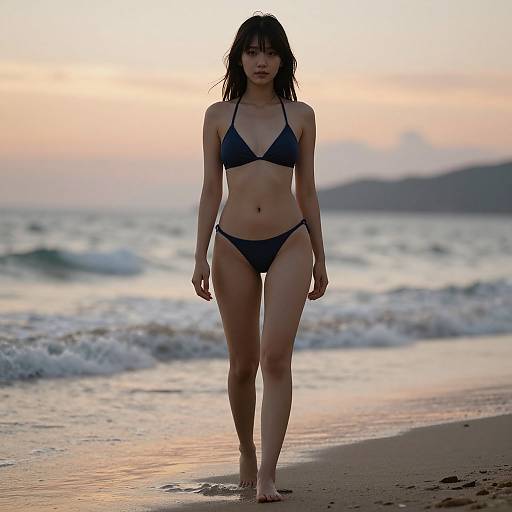 Asymmetrical Anime Beach Portrait