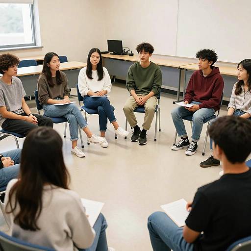 Candid Classroom Discussion Among Young Adults