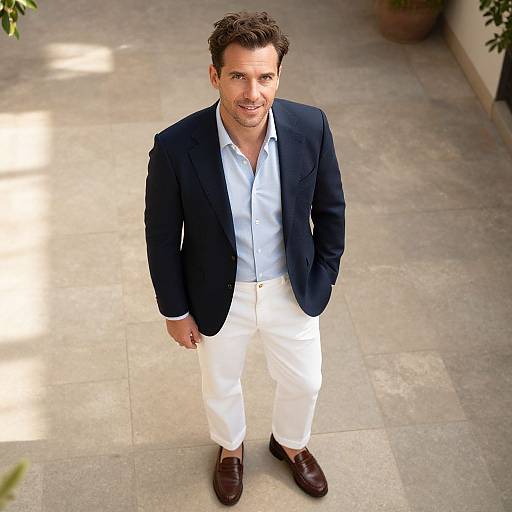 Man in Classic Summer Attire