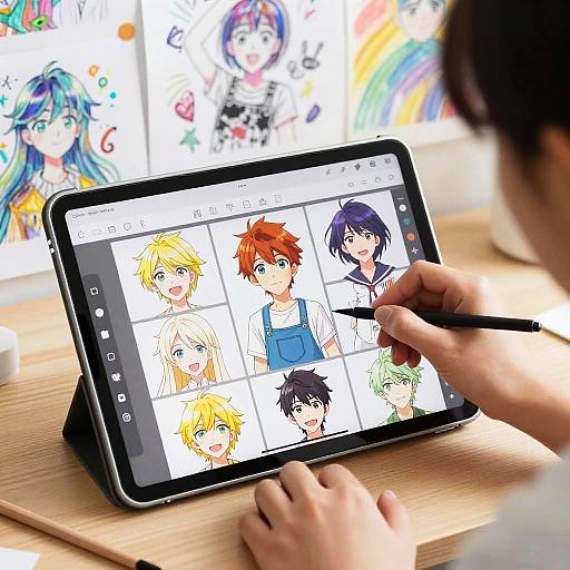 Anime Style Character Design Interface