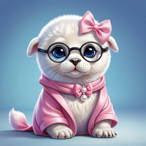 Adorable Cartoon Seal Pup Character