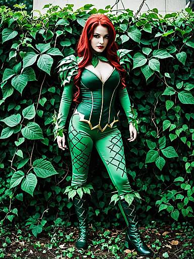 Vibrant Poison Ivy Cosplay Showcase
