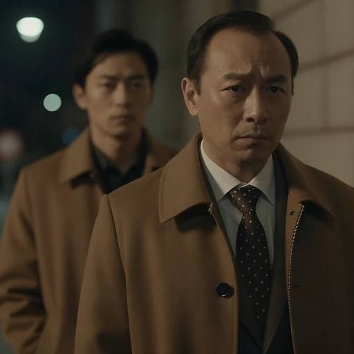 Urban Portrait of Two Men in Dim Light