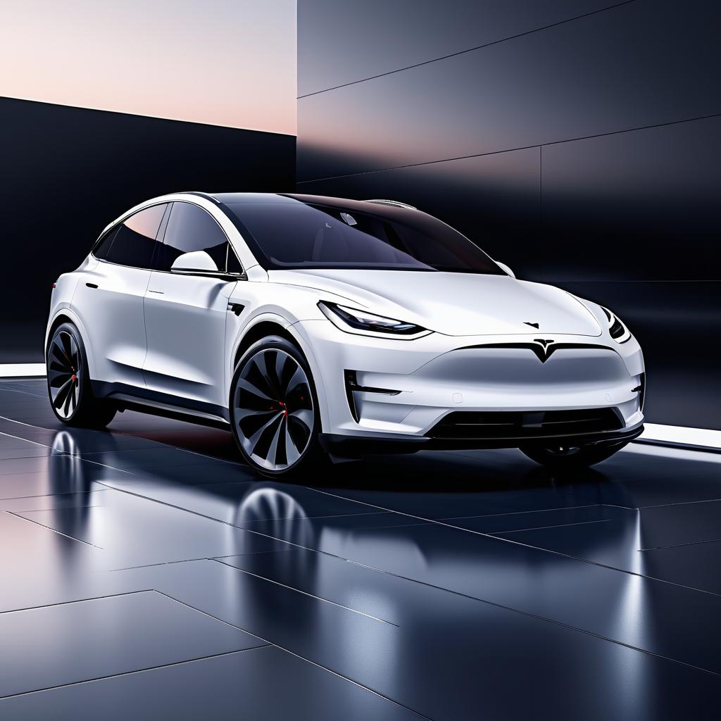 Sleek Tesla SUV Website Design Concept