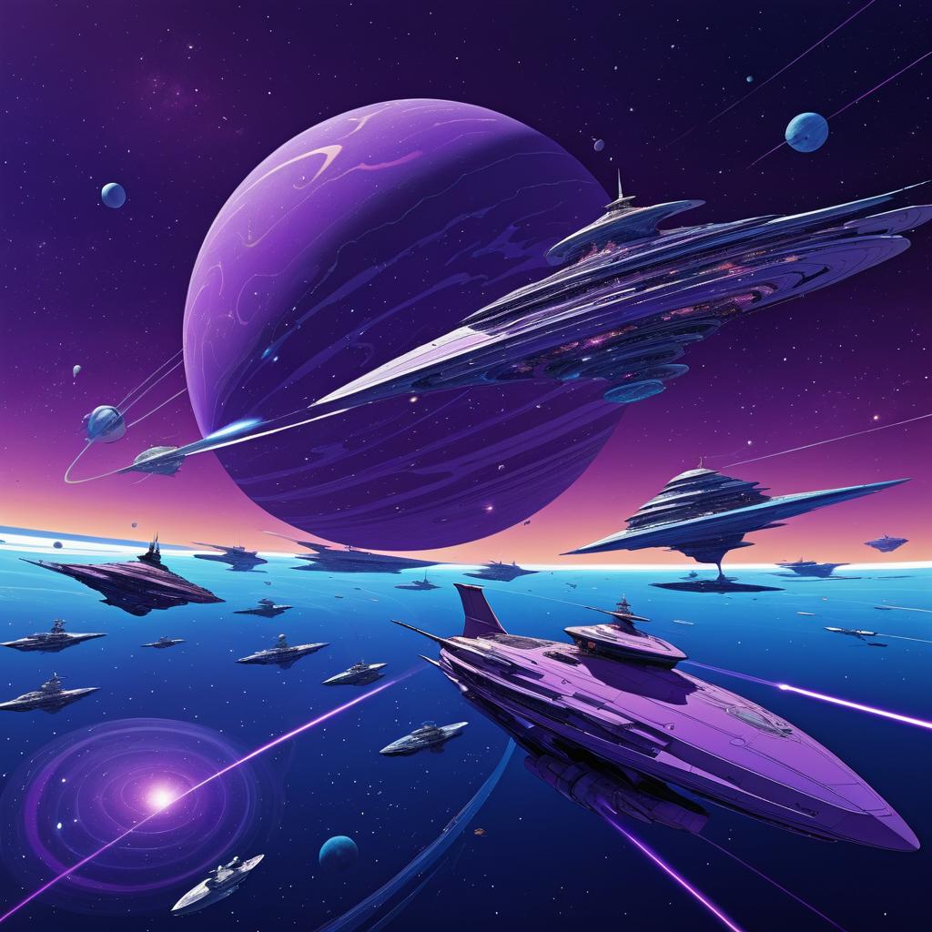 Whale-Shaped Cruisers in Cosmic Battle