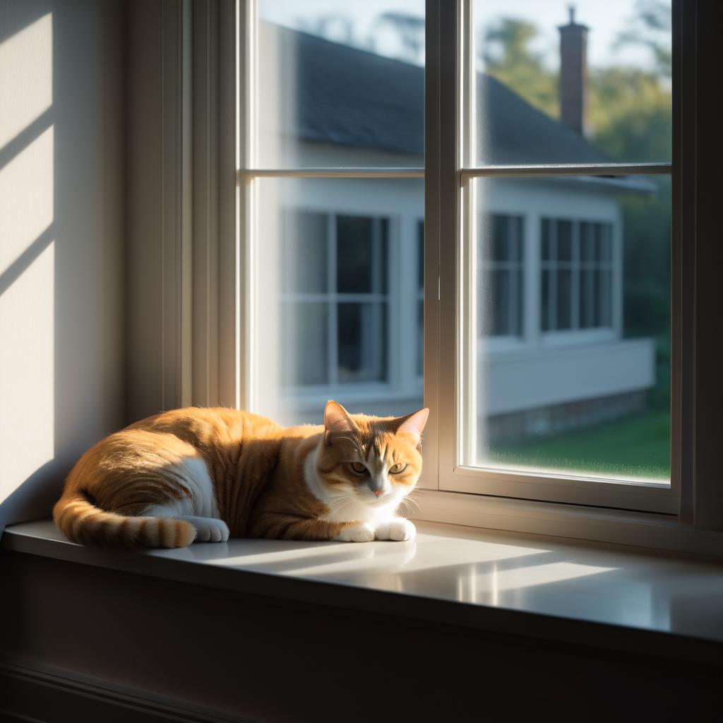 Serene Cat on Windowsill Inspiration