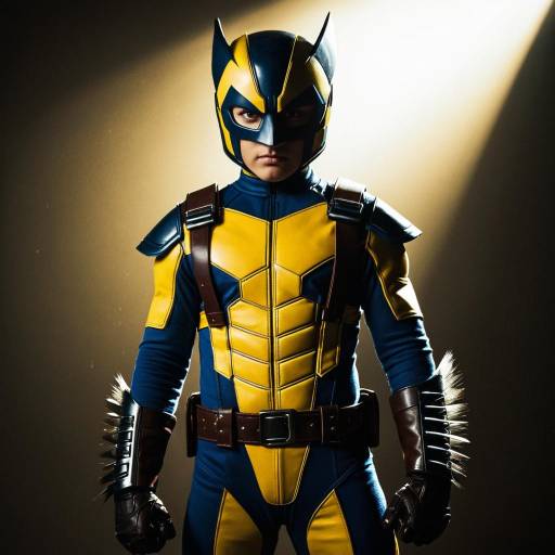 Boy in Wolverine Costume with Backlighting
