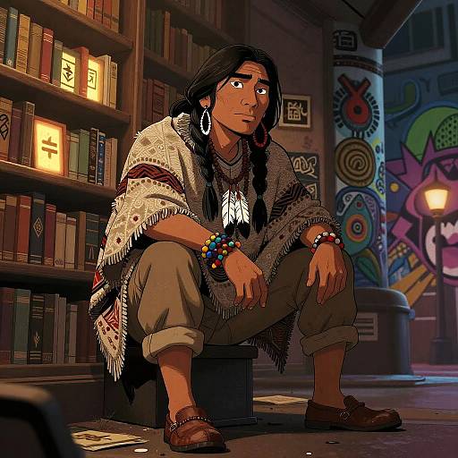 Mysterious Indigenous Urban Storyteller