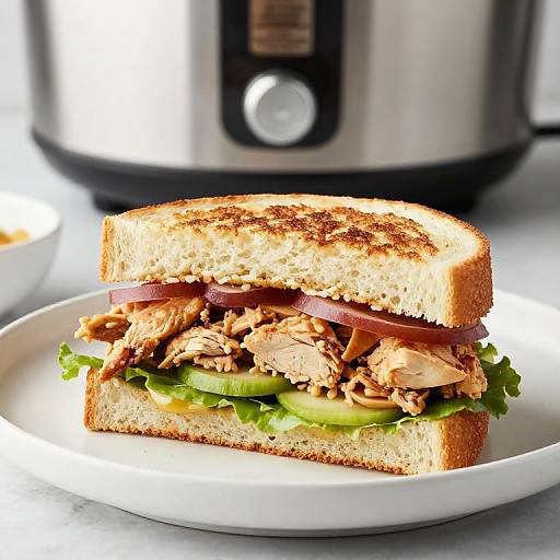 Delicious Slow Cooker Chicken Sandwich