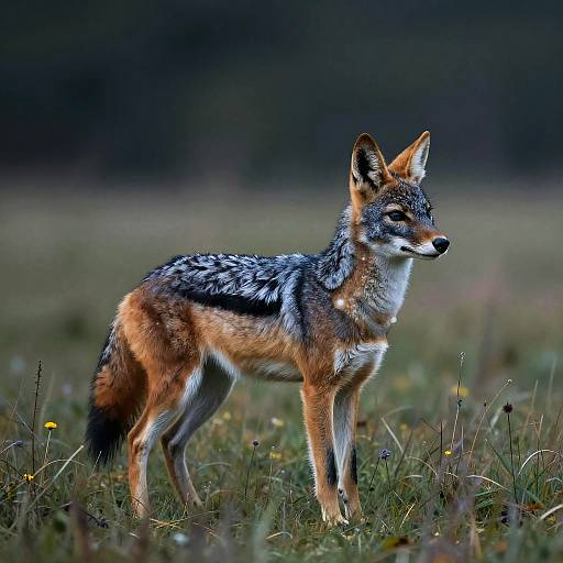 Realistic Jackalope in Magical Meadow