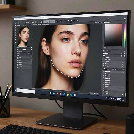 Photo Retouching Double Chin Removal