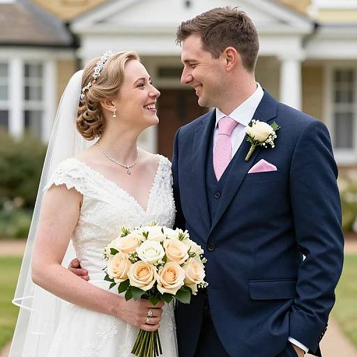 Joyful Modern-Vintage Wedding Moment