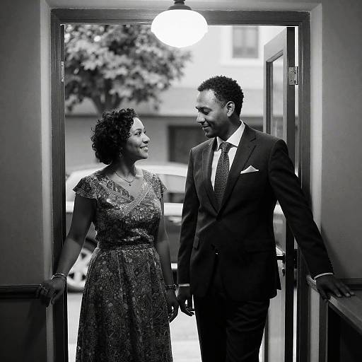 Elegant Couple in Doorway Photography