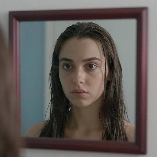 Moody Reflection of a Young Woman