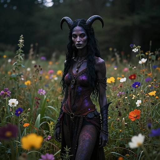 Djinn Portrait in Wildflower Meadow