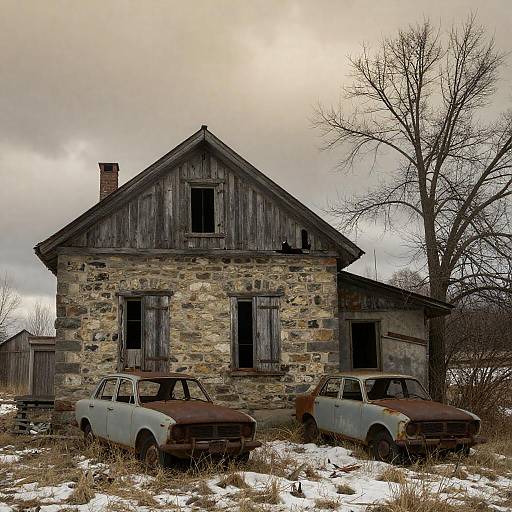 Abandoned House in Overgrown Wilderness