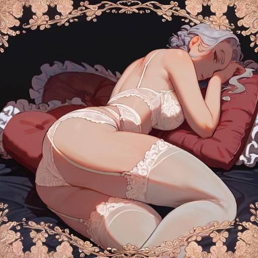 Elegant Recline: Moonlit Silhouette