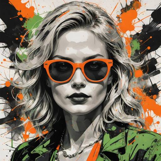 Edgy Portrait of a Stylish Woman Edgy Portrait of a Stylish Woman