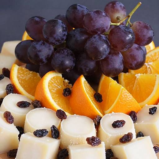 Colorful Fruit and Cheese Platter