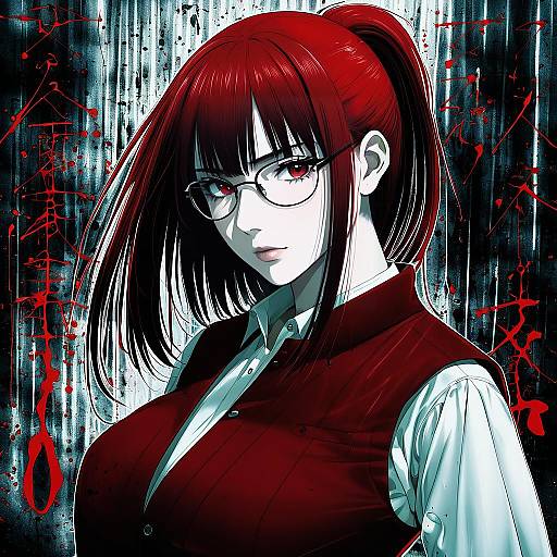 Illustration of Aozaki touko, kara no kyoukai in the style of Doko tetora