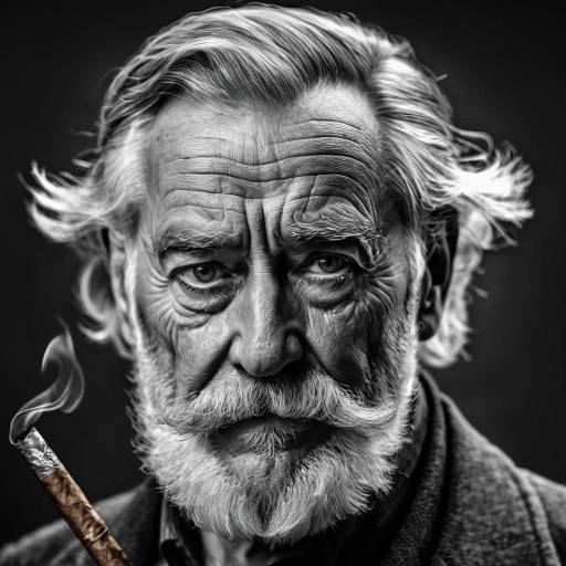 Portrait of Elderly Man with Cigar