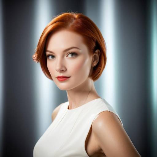 Portrait of woman with red hair