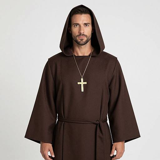 Man in Brown Priest Costume