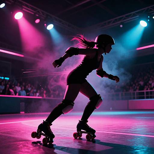 Neon Roller Derby Speed Burst