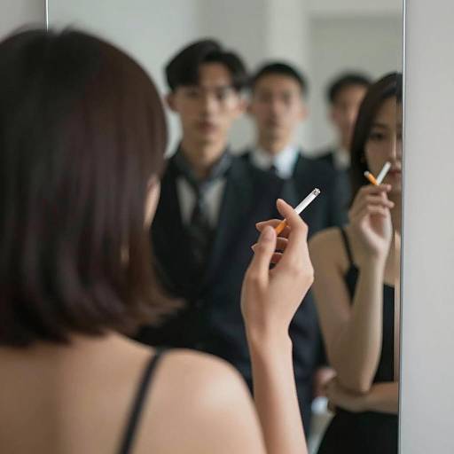 Mysterious Reflection of a Woman