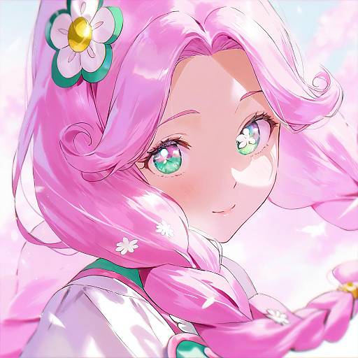 Illustration of Hanami kotoha, precure in the style of Kuroi suna