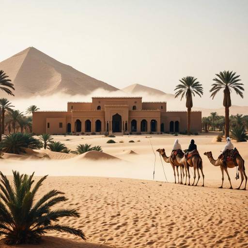 Egyptian Desert Oasis Villa with Camels