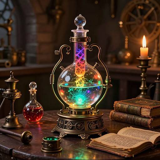Medieval Alchemist's Alembic Workshop