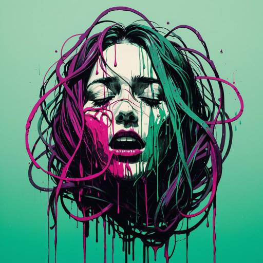 Tangled Emotions in Surreal Colors