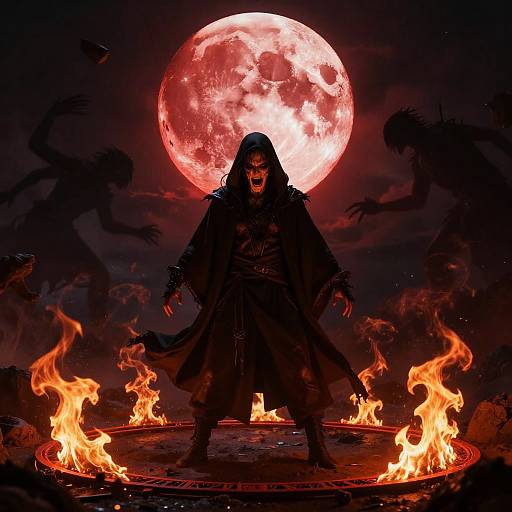 Psychopath in Sinister Ritual Circle