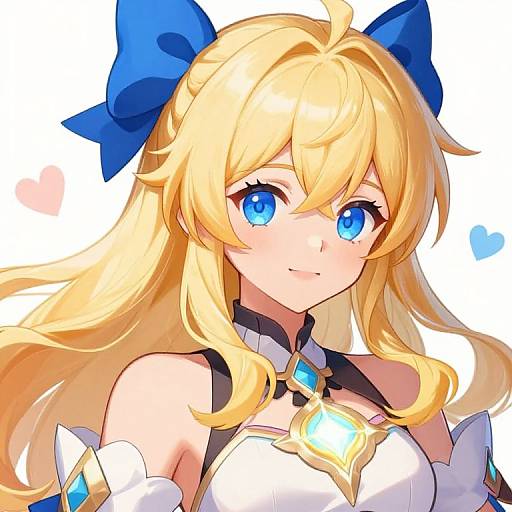 Vibrant Blonde Anime Character Portrait